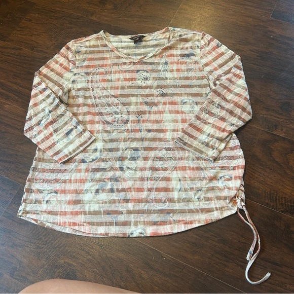 [Multiples] Striped Multicolor Paisley Long Sleeve - Picture 2 of 7